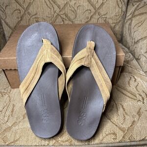 SAS Men's Stampede Thong Sandals In‎ Brown Size 10.5 Wide Excellent